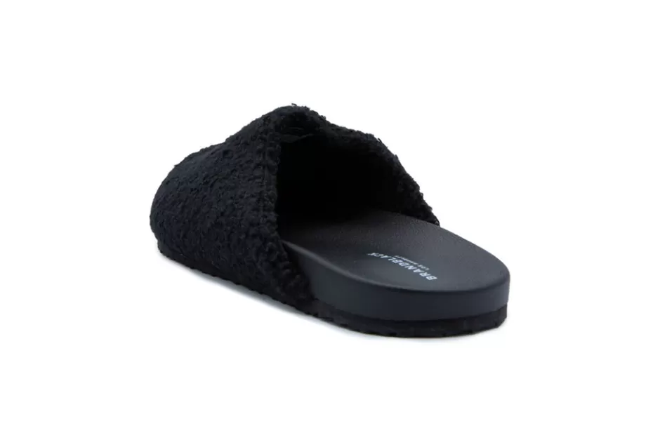 Brandblack Women's Apres Kashiba Slides Black Shearling New