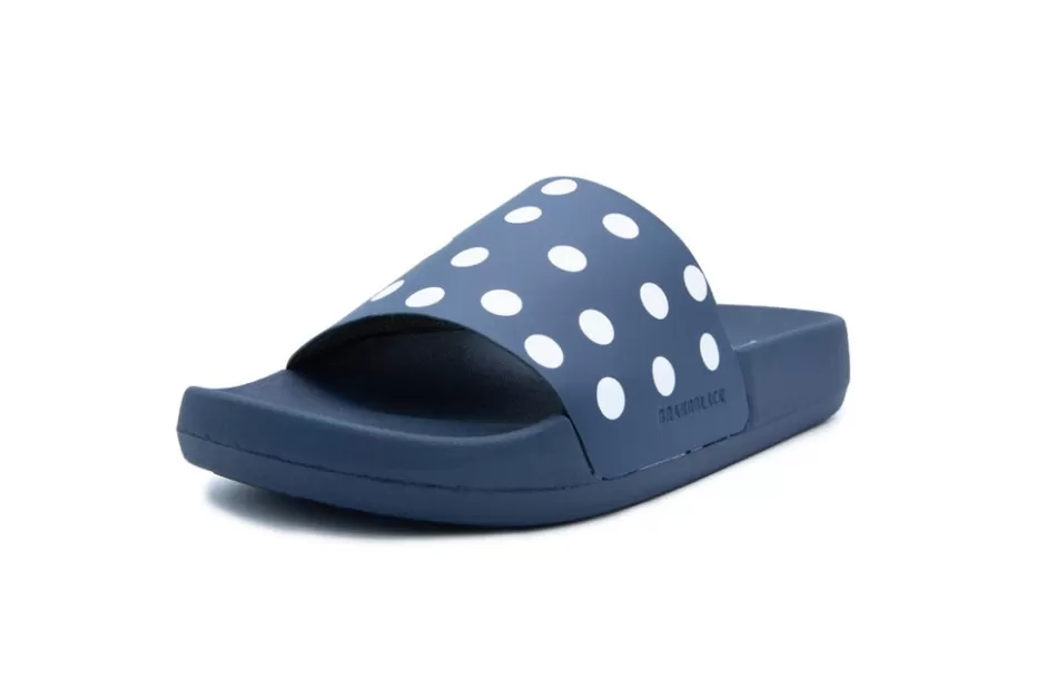 Brandblack Women's Kashiba-Lux Print Slide Navy With White Dot Store